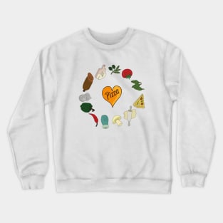 Pizza Ingredients Crewneck Sweatshirt